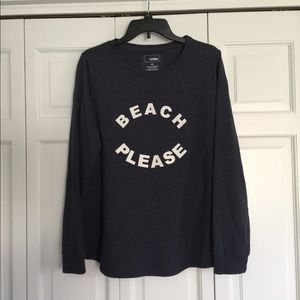 Beach Please Lightweight Boxy Crewneck LIKE NEW
